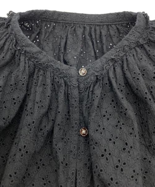 BEAMS BOY（ビームスボーイ）BEAMS BOY (ビームスボーイ) カットワークスモックロングスリーブ ブラック サイズ:-の古着・服飾アイテム