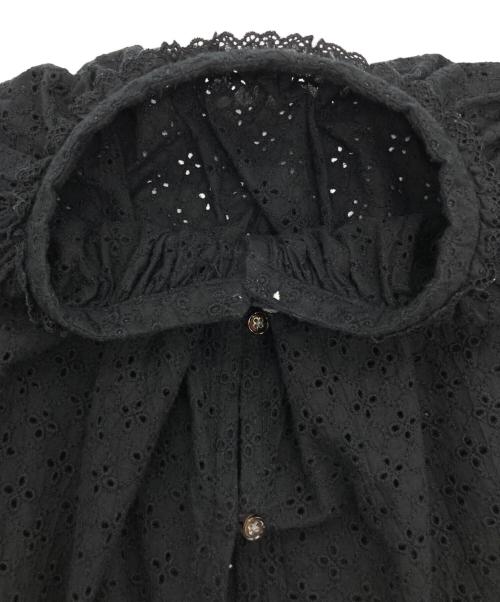 BEAMS BOY（ビームスボーイ）BEAMS BOY (ビームスボーイ) カットワークスモックロングスリーブ ブラック サイズ:-の古着・服飾アイテム