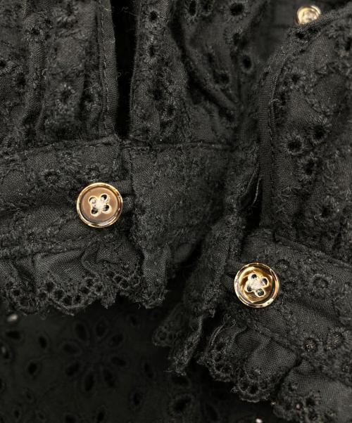 BEAMS BOY（ビームスボーイ）BEAMS BOY (ビームスボーイ) カットワークスモックロングスリーブ ブラック サイズ:-の古着・服飾アイテム