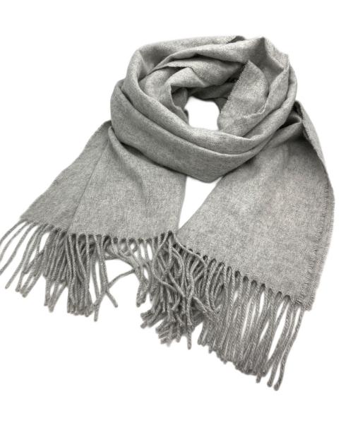 JOHNSTONS OF ELGIN（ジョンストンズオブエルガン）JOHNSTONS OF ELGIN (ジョンストンズオブエルガン) UNITED ARROWS (ユナイテッドアローズ) カシミヤストール グレーの古着・服飾アイテム