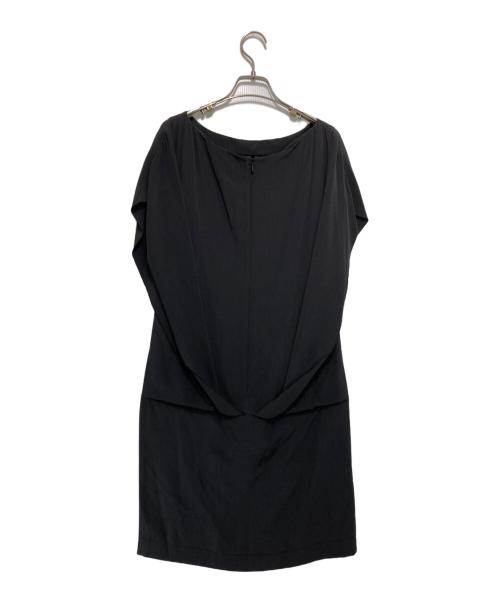 BALENCIAGA（バレンシアガ）BALENCIAGA (バレンシアガ) シルクノースリーブワンピース ブラック サイズ:34の古着・服飾アイテム