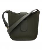 NAGATANIナガタニ）の古着「レザーショルダーバッグ」｜グレー