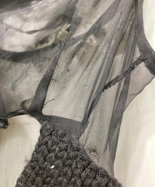 DOLCE & GABBANA（ドルチェ＆ガッバーナ）DOLCE & GABBANA (ドルチェ＆ガッバーナ) シアーコンビ花柄ニット ブラック サイズ:38の古着・服飾アイテム