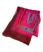 HERMESエルメス）の古着「ベルト柄 シルクモスリンスカーフ」｜ピンク