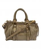 MIU MIUミュウミュウ）の古着「ヴィッテロルクス2WAYバッグ」｜グレー