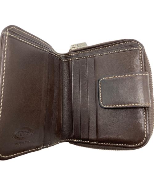 TOD'S（トッズ）TOD'S (トッズ) 2つ折り財布 ブラウンの古着・服飾アイテム