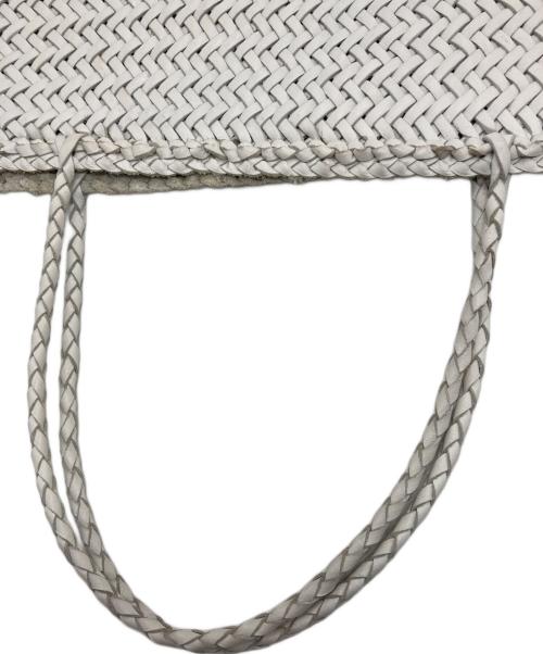 SAINT CHRISTOPHER（セント クリストファー）saint christopher (セント クリストファー) ドラゴンレザーメッシュハンドバッグ ホワイトの古着・服飾アイテム