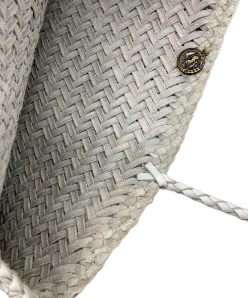 SAINT CHRISTOPHER（セント クリストファー）saint christopher (セント クリストファー) ドラゴンレザーメッシュハンドバッグ ホワイトの古着・服飾アイテム