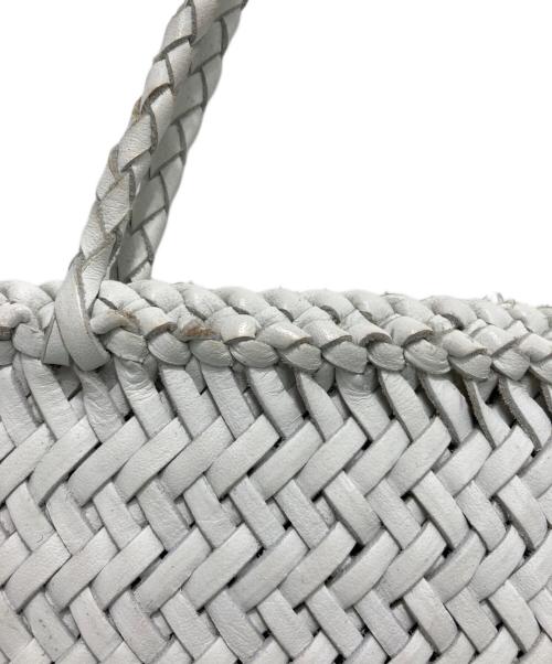 SAINT CHRISTOPHER（セント クリストファー）saint christopher (セント クリストファー) ドラゴンレザーメッシュハンドバッグ ホワイトの古着・服飾アイテム