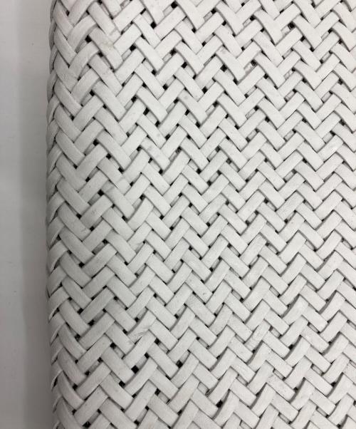 SAINT CHRISTOPHER（セント クリストファー）saint christopher (セント クリストファー) ドラゴンレザーメッシュハンドバッグ ホワイトの古着・服飾アイテム