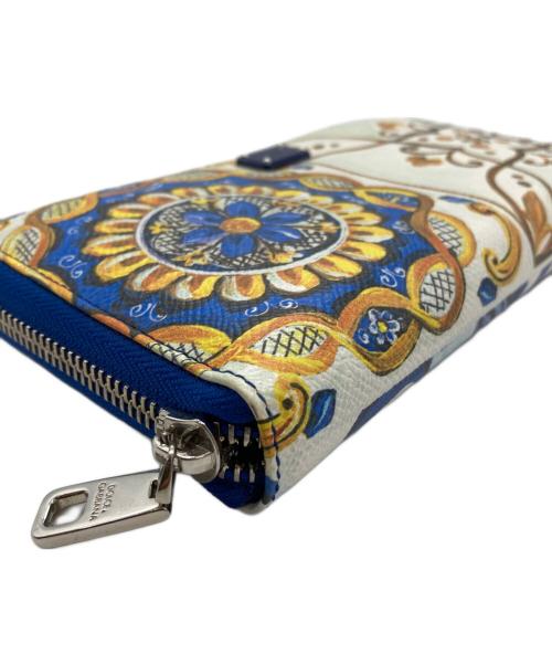DOLCE & GABBANA（ドルチェ＆ガッバーナ）DOLCE & GABBANA (ドルチェ＆ガッバーナ) マジョリカプリント ラウンドファスナー長財布 マルチカラーの古着・服飾アイテム