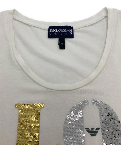 EMPORIO ARMANI JEANS（エンポリオアルマーニジーンズ）EMPORIO ARMANI JEANS (エンポリオアルマーニジーンズ) カットソー ホワイト サイズ:38の古着・服飾アイテム