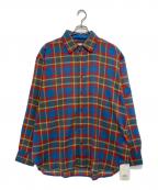 FACETASMファセッタズム）の古着「オーバーサイズチェックシャツ」｜レッド×ブルー