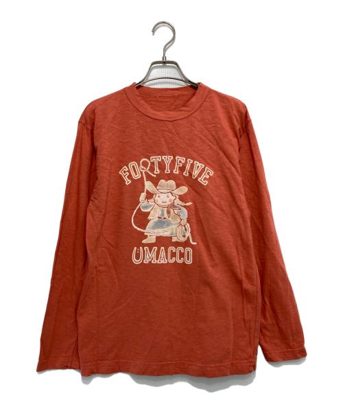 45R（フォーティファイブ・アール）45R (フォーティファイブ・アール) フロッキーウマッコプリントの90845星tシャツ オレンジ サイズ:★★の古着・服飾アイテム