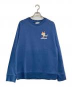 maison kitsuneメゾンキツネ）の古着「寝そべりフォックススウェット」｜ネイビー