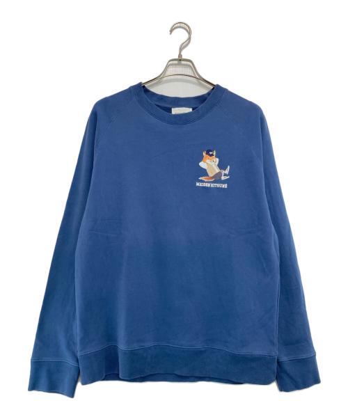 maison kitsune（メゾンキツネ）MAISON KITSUNE (メゾンキツネ) 寝そべりフォックススウェット ネイビー サイズ:XLの古着・服飾アイテム