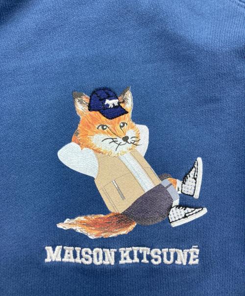 maison kitsune（メゾンキツネ）MAISON KITSUNE (メゾンキツネ) 寝そべりフォックススウェット ネイビー サイズ:XLの古着・服飾アイテム
