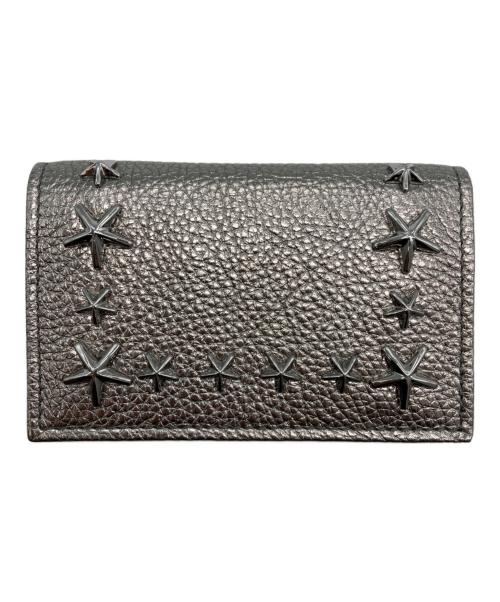 JIMMY CHOO（ジミーチュウ）JIMMY CHOO (ジミーチュウ) NELLO UUR 101958 GUNMETALDARKSILVER/カードケース シルバーの古着・服飾アイテム
