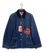 KENZOケンゾー）の古着「WORKWEAR DENIM JACKET POPPY」｜ネイビー