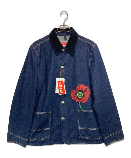 KENZO（ケンゾー）KENZO (ケンゾー) WORKWEAR DENIM JACKET POPPY ネイビー サイズ:XL 未使用品の古着・服飾アイテム