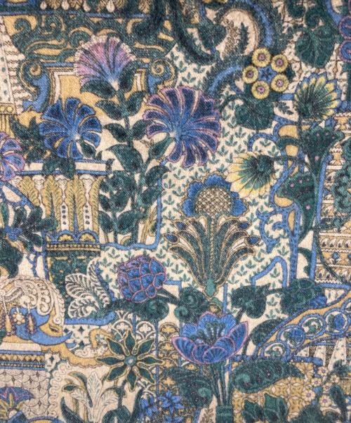 LORO PIANA（ロロピアーナ）LORO PIANA (ロロピアーナ) カシミヤフリンジマフラー グリーン×ブラウンの古着・服飾アイテム