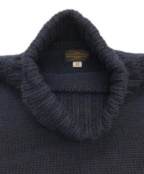BUTCHER PRODUCTS（ブッチャープロダクツ）BUTCHER PRODUCTS (ブッチャープロダクツ) ハイネックニット ネイビー サイズ:40の古着・服飾アイテム