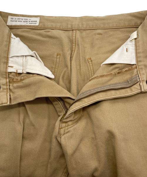 BONCOURA（ボンクラ）BONCOURA (ボンクラ) Pegtop Pants English Twill ベージュ サイズ:28の古着・服飾アイテム