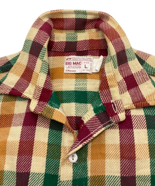 big mac（ビッグマック）big mac (ビッグマック) チェックシャツ ベージュ サイズ:Lの古着・服飾アイテム