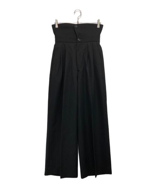 THE RERACS（ザ リラクス）THE RERACS (ザ リラクス) Edition (エディション) BALCOLLAR WIDE SLACKS ブラック サイズ:38の古着・服飾アイテム