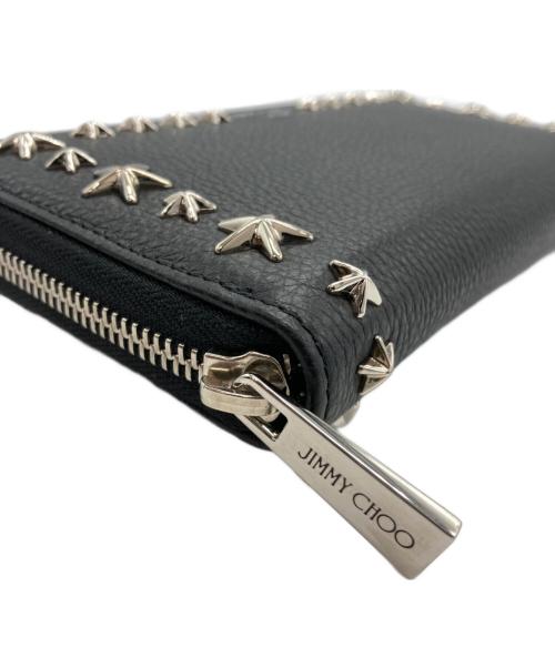 JIMMY CHOO（ジミーチュウ）JIMMY CHOO (ジミーチュウ) PIPPA UUF/スターラウンドファスナーウォレット ブラック 未使用品の古着・服飾アイテム