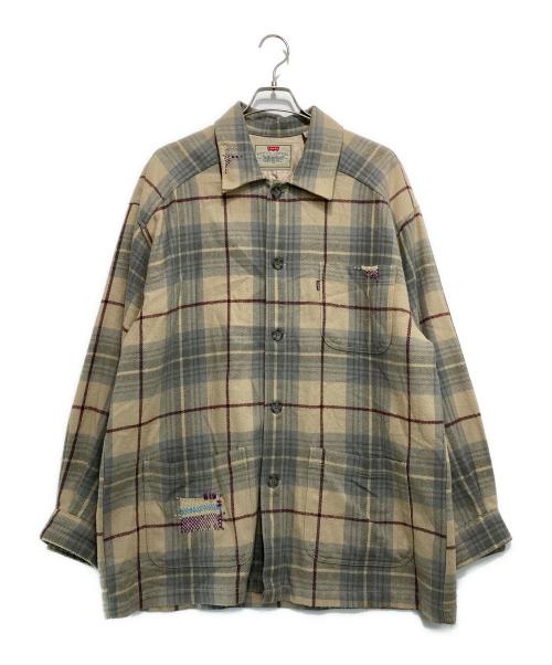LEVI'S（リーバイス）LEVI'S (リーバイス) [古着]90's ウールチェックカバーオール ベージュ サイズ:Lの古着・服飾アイテム