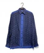 VERSACEヴェルサーチェ）の古着「シルクシャツ」｜ネイビー