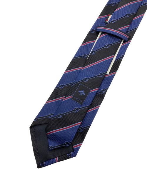 GUCCI（グッチ）GUCCI (グッチ) 柄ネクタイ ネイビー サイズ:-の古着・服飾アイテム