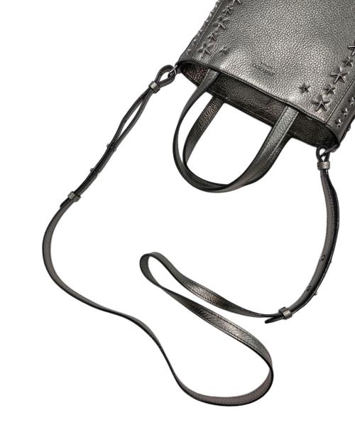 JIMMY CHOO（ジミーチュウ）JIMMY CHOO (ジミーチュウ) MINI PEGASI/2WAYショルダーバッグ シルバー 未使用品の古着・服飾アイテム