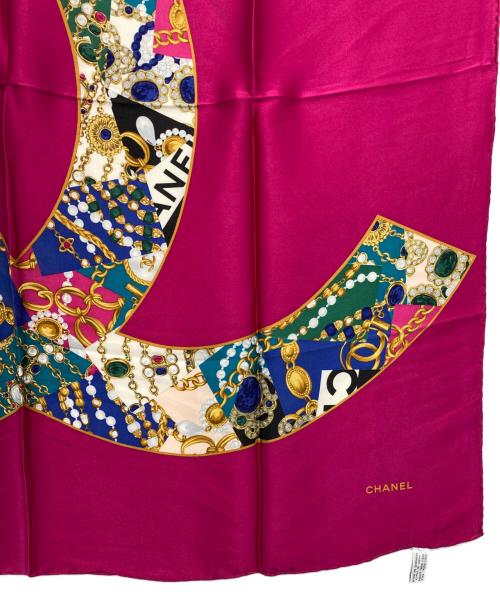 CHANEL（シャネル）CHANEL (シャネル) ジュエリーココマークシルクスカーフ ピンク サイズ:-の古着・服飾アイテム