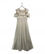 Rose Museロゼミューズ）の古着「Pleated collar resort style dress」｜アイボリー