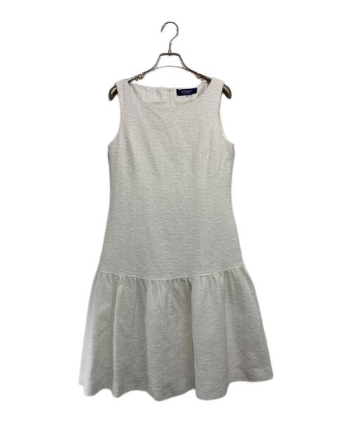 M'S GRACY（エムズグレイシー）M'S GRACY (エムズグレイシー) ノースリーブツイードワンピース ホワイト サイズ:38の古着・服飾アイテム