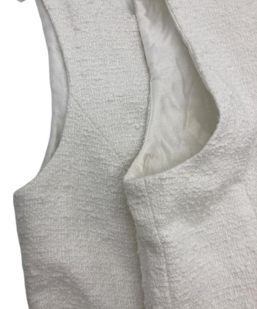 M'S GRACY（エムズグレイシー）M'S GRACY (エムズグレイシー) ノースリーブツイードワンピース ホワイト サイズ:38の古着・服飾アイテム