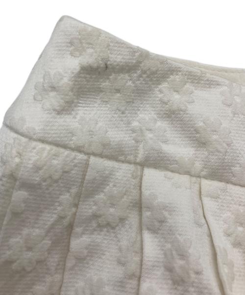 Rene（ルネ）Rene (ルネ) フラワージャガードバルーンスカート ホワイト サイズ:36の古着・服飾アイテム