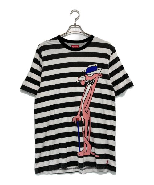 SUPREME（シュプリーム）SUPREME (シュプリーム) Pink Panther Strip Top Tシャツ ブラック×ホワイト サイズ:Lの古着・服飾アイテム