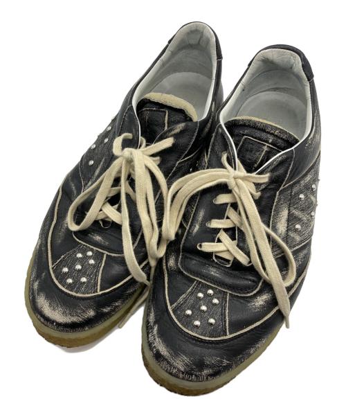 MM6 Maison Margiela（エムエムシックスメゾンマルジェラ）MM6 Maison Margiela (エムエムシックスメゾンマルジェラ) ヴィンテージ加工ローカットスニーカー ブラック サイズ:43の古着・服飾アイテム