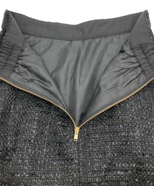 ARPEGE STORY（アルページュストーリー）Arpege story (アルページュストーリー) ラメツイードスカート ブラック サイズ:1 未使用品の古着・服飾アイテム