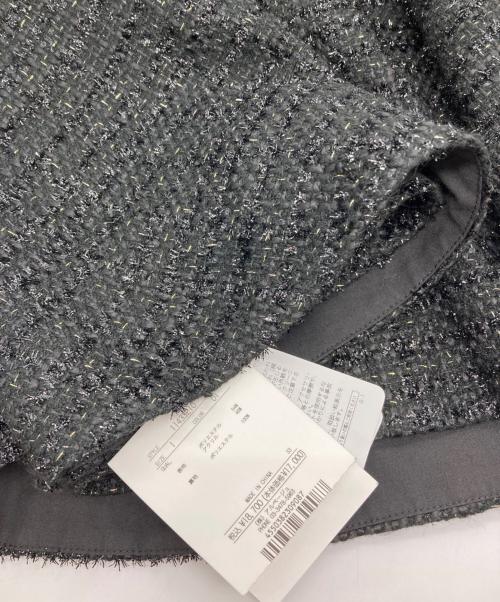 ARPEGE STORY（アルページュストーリー）Arpege story (アルページュストーリー) ラメツイードスカート ブラック サイズ:1 未使用品の古着・服飾アイテム