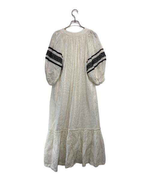 house of lotus（ハウスオブロータス）HOUSE OF LOTUS (ハウスオブロータス) 60/1リネンエンブロイダリーワンピース ホワイト サイズ:Mの古着・服飾アイテム
