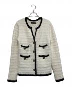 Curensologyカレンソロジー）の古着「C.S.G モールツイード ニットカーディガン」｜ブラック×アイボリー