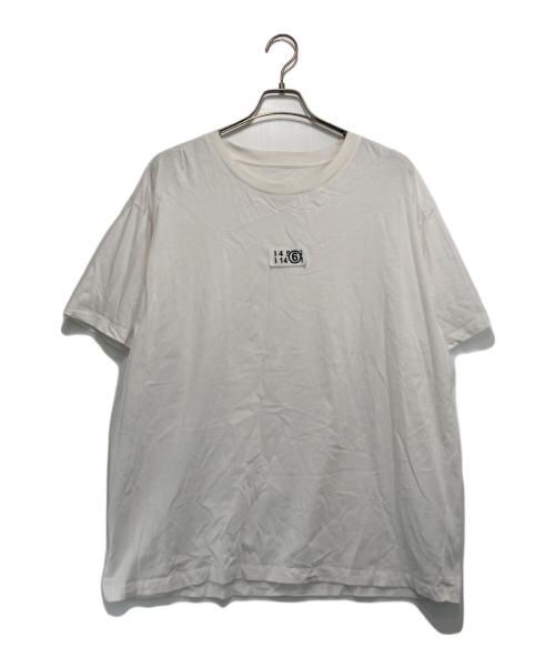 MM6 Maison Margiela（エムエムシックスメゾンマルジェラ）MM6 Maison Margiela (エムエムシックスメゾンマルジェラ) ナンバーロゴTシャツ ホワイト サイズ:ｌの古着・服飾アイテム