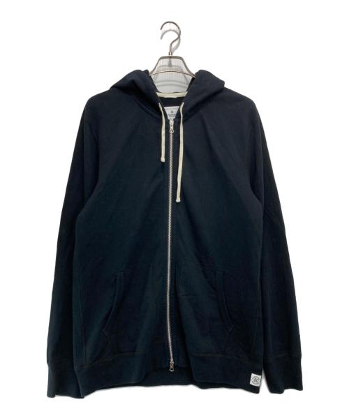 REIGNING CHAMP（レイニングチャンプ）REIGNING CHAMP (レイニングチャンプ) Midweight Terry Slim Zip Hoodie - Original ブラック サイズ:XLの古着・服飾アイテム