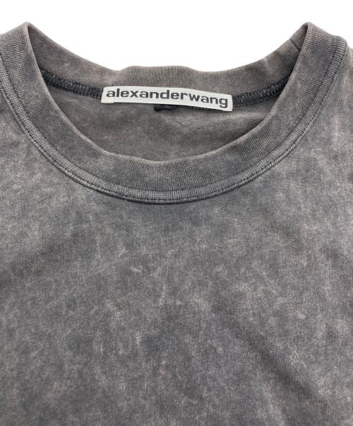 ALEXANDER WANG（アレキサンダー・ワン）ALEXANDER WANG (アレキサンダーワン) SHORT SLEEVE TEE WITH PRINTED SLOGAN グレー サイズ:Lの古着・服飾アイテム