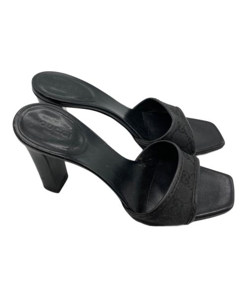 GUCCI（グッチ）GUCCI (グッチ) モノグラムミュール ブラック サイズ:36.5の古着・服飾アイテム