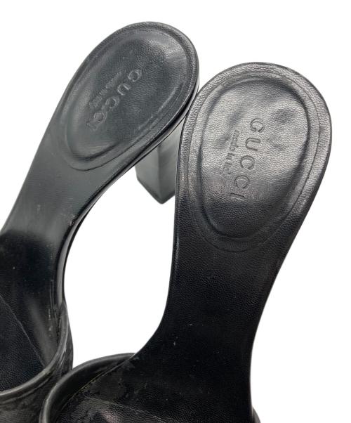 GUCCI（グッチ）GUCCI (グッチ) モノグラムミュール ブラック サイズ:36.5の古着・服飾アイテム